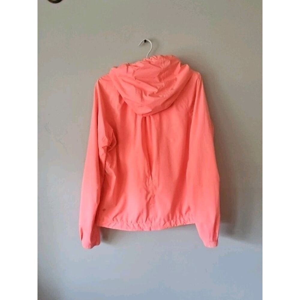Lululemon Run Rise & Shine Jacket Bleached Coral Waterproof, Hooded, Zip Sz L - Picture 6 of 8